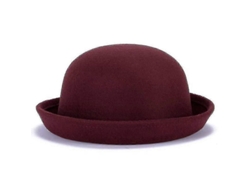 Sombrero Bombín Derby Moderno De Lana De Color Liso Para Mujer