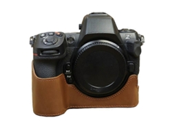 Estuche de cuero sintético antiarañazos Facpoet para cámara Nikon Z8 con ranura para batería