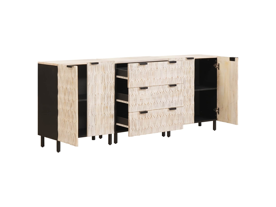 Maison Exclusive - Aparador 3 Pcs Acabado De Lavado 180 X 33 X 75 Cm