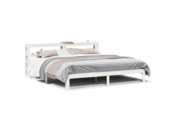 Maison Exclusive - Estructura De Cama Con Cabecero Sin Colchón Blanco 200x200 Cm
