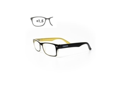 Gafas De Lectura Negras/amarillas Kansas. Aumento 1,5