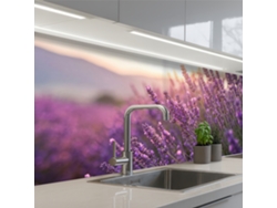 Paneles antisalpicaduras de cocina color lavanda - Morado - Luz solar 200x80 cm
