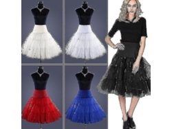 2026-falda Petticoat Vintage Rockabilly 50s Para Mujer Con Volumen Y Cintura Elástica