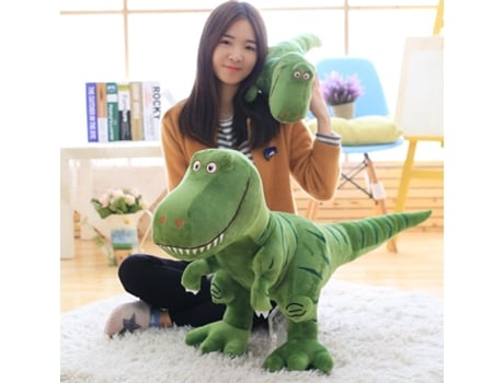 Dinosaurio de Peluche de Dibujos Animados Tyrannosaurus Lindo Muñeco de Peluche Rosa - 100Cm