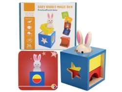 -juguete De Rompecabezas De Madera Para Bebés Caja De Bloques Educativo Interactivo Niños Conejo