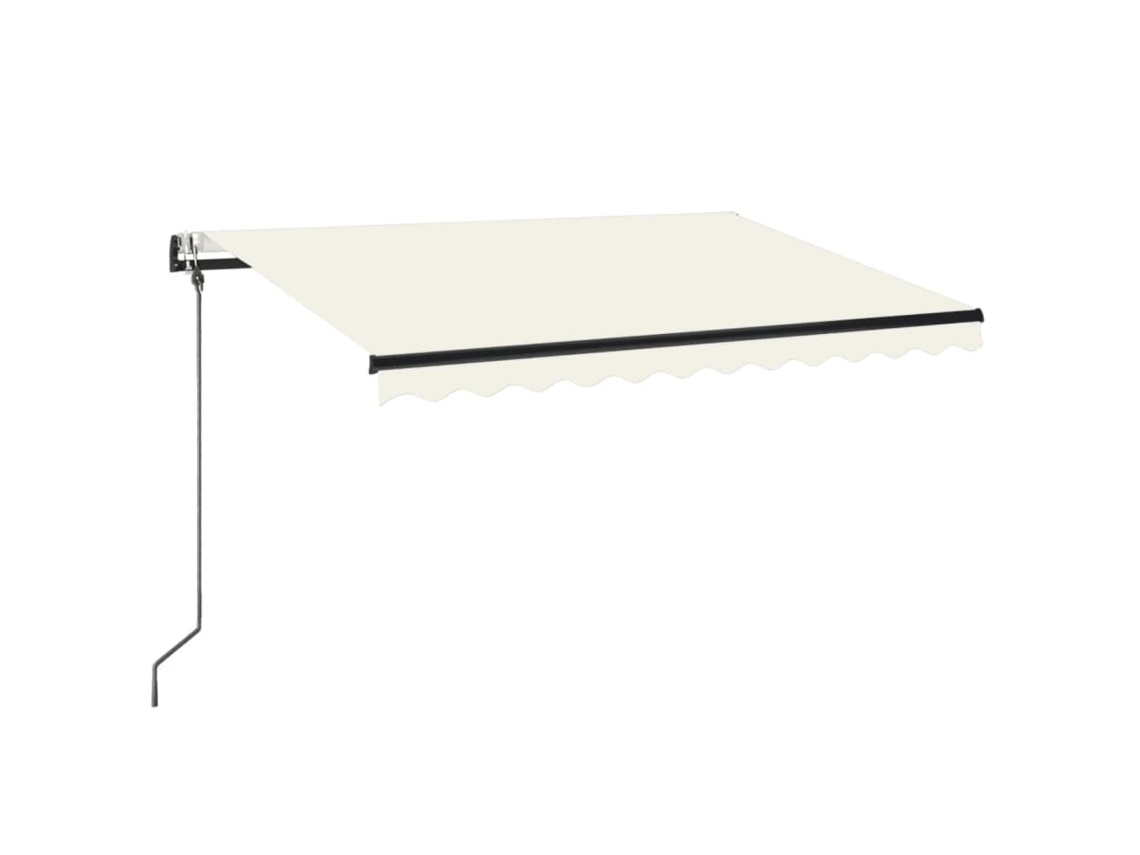 Maison Exclusive - Toldo Automático Con Led Y Sensor De Viento Crema 350x250 Cm