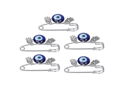 5pcs Broche Ojo Malo Para Mujer, Diseño Único Material Premium, Buena Suerte Para Fiesta Hogar Cita