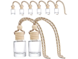 Juego De Difusores Para Coche (8 Piezas), Frasco De Perfume Colgante, Recipiente Vacío, Accesorio Decorativo...