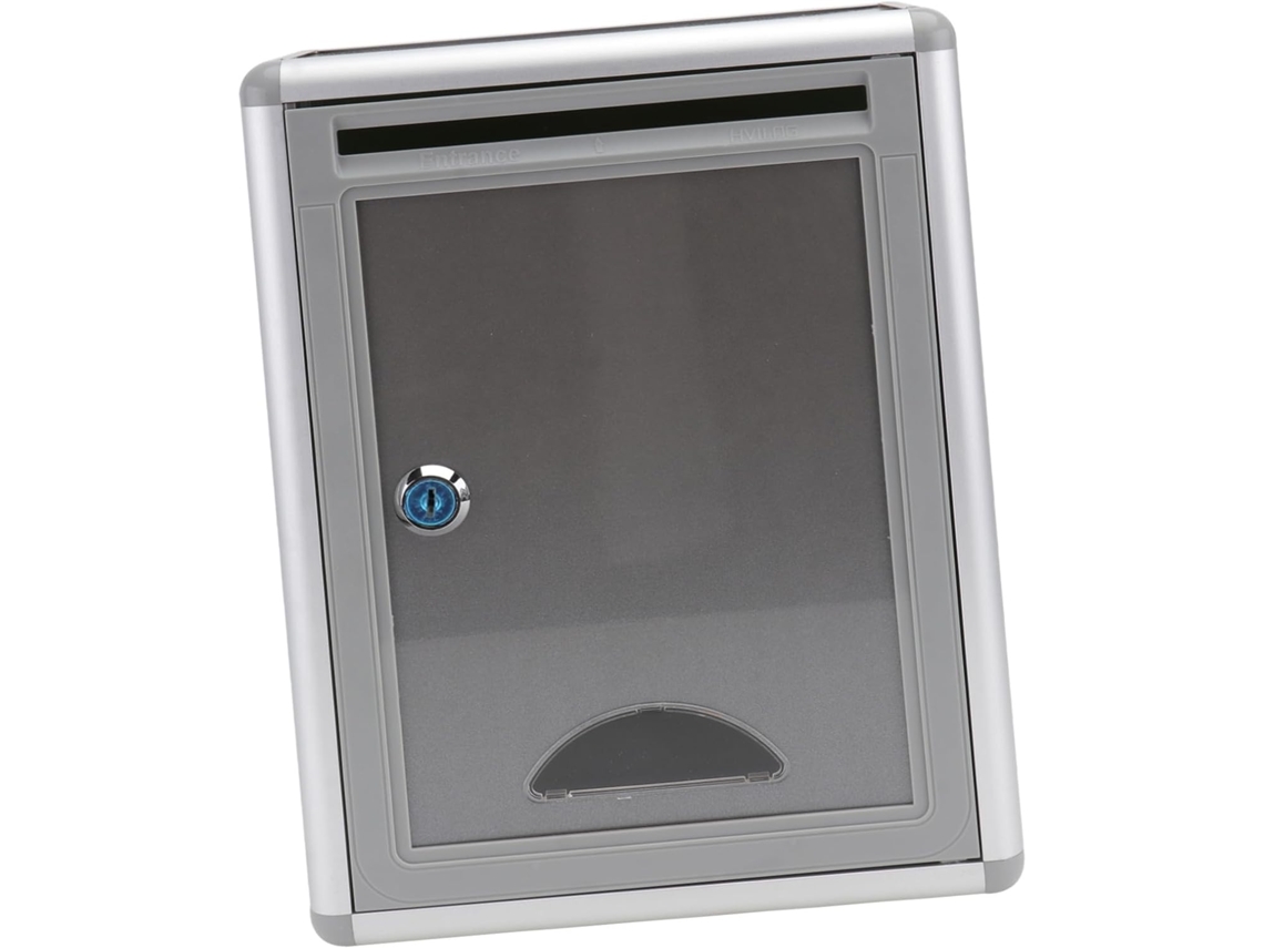 Urna De Seguridad Para Votación De Aleación De Aluminio Gris Plateado 21,5x10,5x28