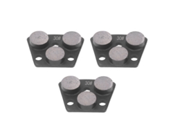 Juego De 3 Discos De Lijado De Diamante Trapezoidales Con 3 Dientes Cilíndricos Para Suelos De Hormigón, Grano 30