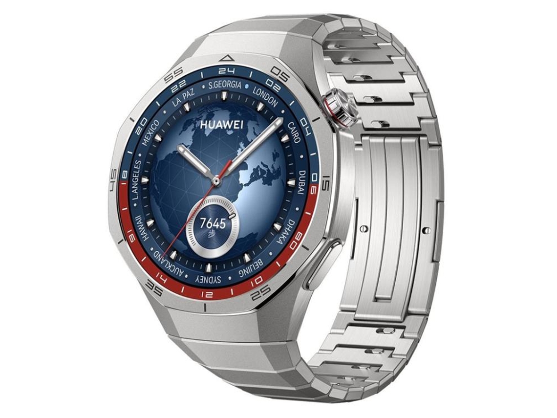 Bracelete Para Huawei Watch Gt 5 (46mm) - Aço Inoxidável - Uma Conta De Bambu Prata