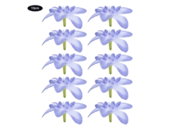 MEOIRUERY 10 Piezas Flores Artificiales de Orquídea Imitación Flores Simuladas para Decoración de Ramo de Boda Azul