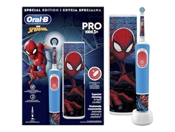 Cepillo De Dientes Eléctrico Oral B Vitality Pro Kids Spiderman Multicolor Estuche De Viaje Incluido