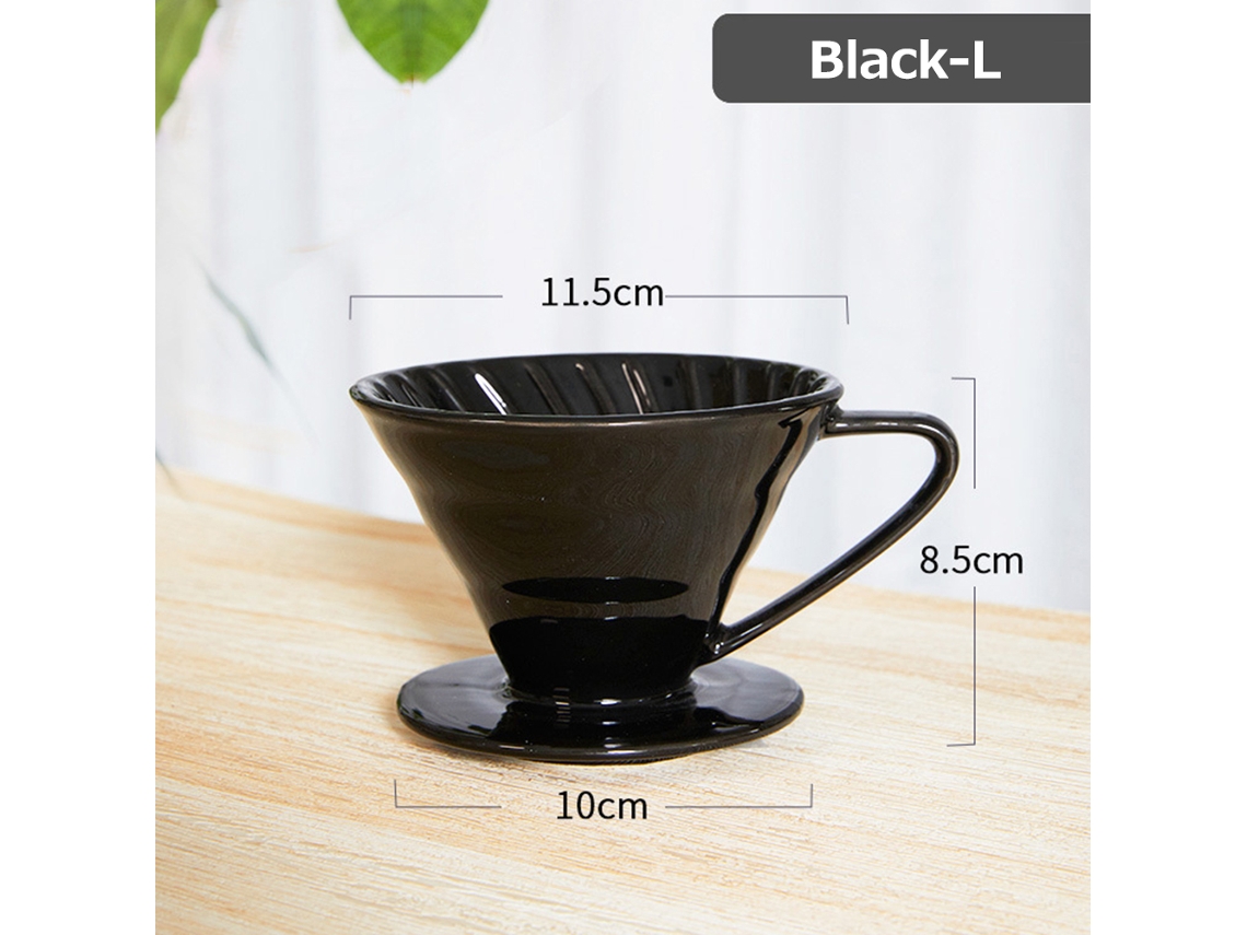 Taza de filtro de café de cerámica con diseño en espiral | Sin marca