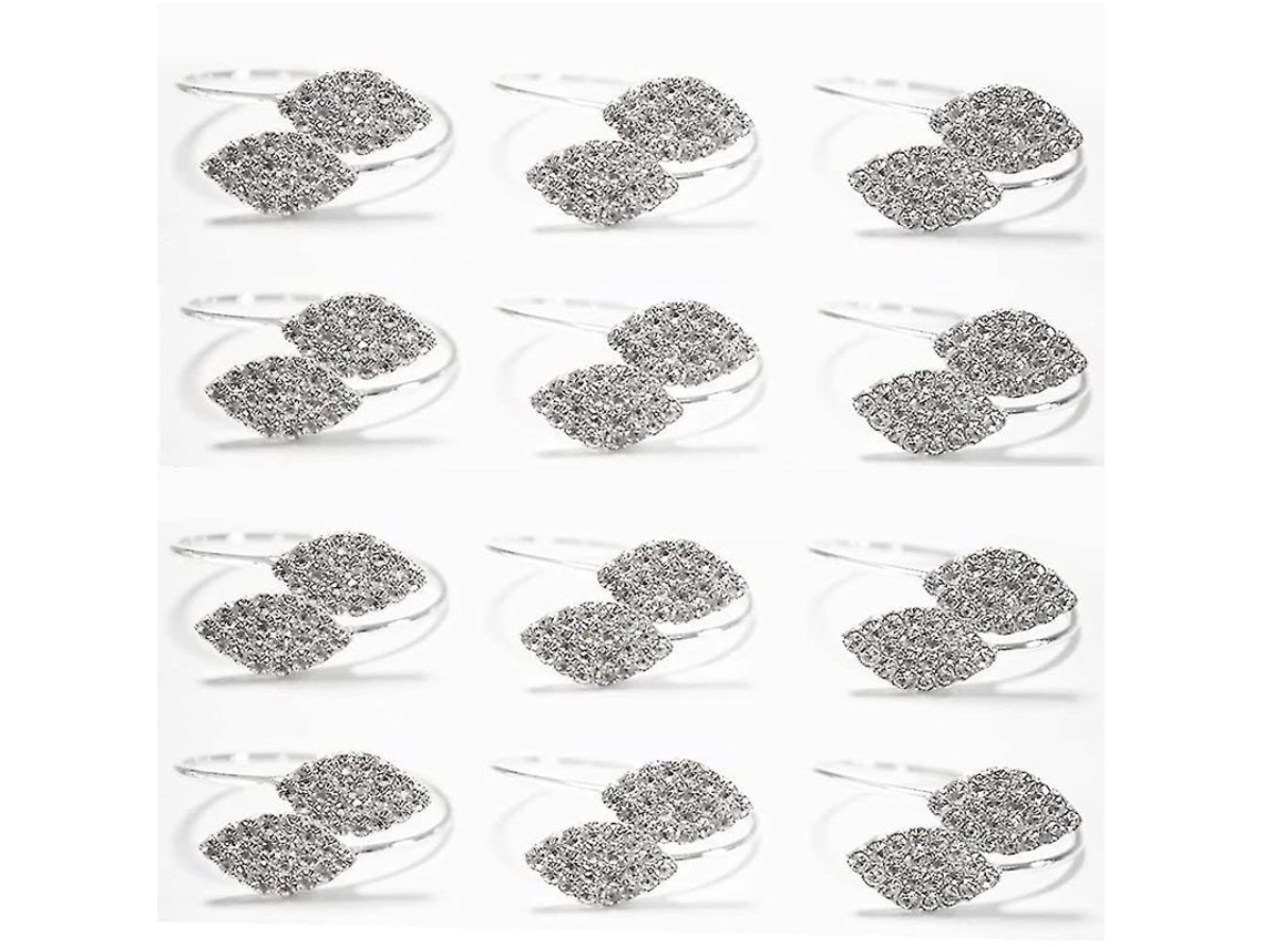 Juego De 12 Anillos Para Servilletas De Aleación Delgada, Decoración Ideal Para Mesa En Ocasiones Formales E Informales