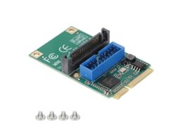 Tarjeta De Expansión Mini Pcie A Usb3.0 19/20pin 5gbps Adaptador Sata De 15 Pines Para Linux