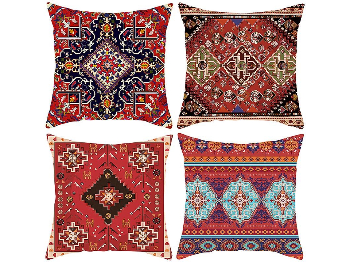 El juego Rebe incluye 6 fundas de cojín decorativas modernas de 45x45 cm, ideales para sofá, salón, dormitorio y oficina.