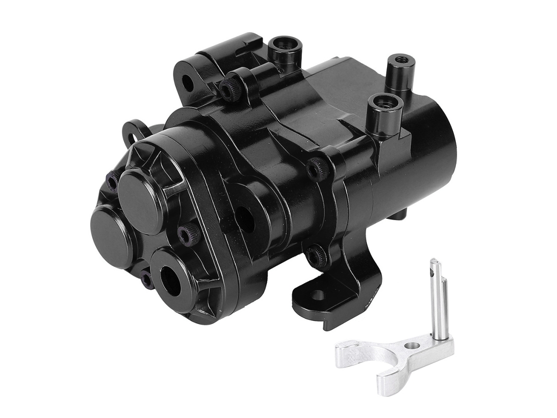 Capa De Caixa De Engrenagens Para Carro Rc Traxxas Trx-4/6 1/10 Série Aço Alumínio Preto Acessório Rc
