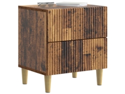 Maison Exclusive - Armario De Noche 2 Pcs Madera Envejecida 43 X 34,5 X 48 Cm