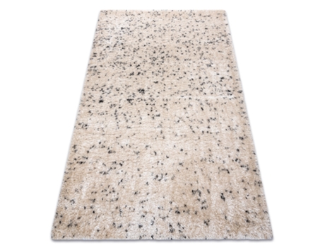 Alfombra Fluffy 2372 Shaggy Sal Y Pimienta - Crema/Antracita (160 x 220 cm)