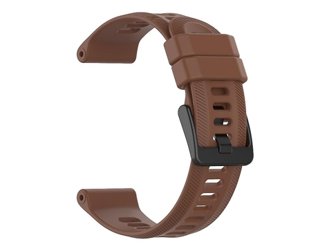 Correa para Garmin Approach S60 22 mm Color café Correa de reloj de silicona sólida VENISYMLIS