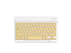 Teclado inalámbrico Bluetooth Yuysan de 10 pulgadas amarillo (inglés-portugués)