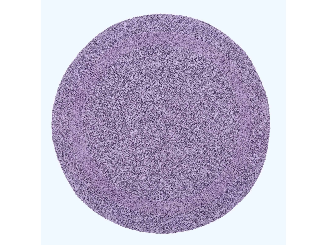 Homescapes Luxury Reversible Round Bath Mat - Lilac