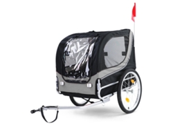 Remolque plegable para bicicleta y perro B.active, gris y negro, máx. 40 kg