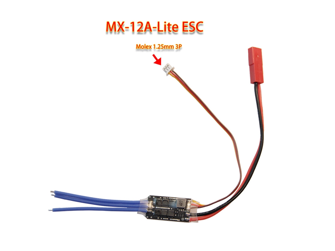 Zh1.5mmmx-12a-lite Brushless Esc Support 2s-3s With Bec Speed Control 4.1g Ultra-light For Airplane F3p Fixed Wing