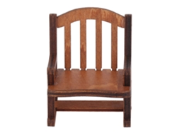 Mecedora En Miniatura 1:12 Para Casa De Muñecas, Madera Compuesta, 65 X 57 X 55 Mm.