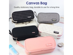 Estojo de Lápis Rosa Cute com Grande Capacidade Multicamadas Durável para Escola Estudantes Armazenamento Papelaria
