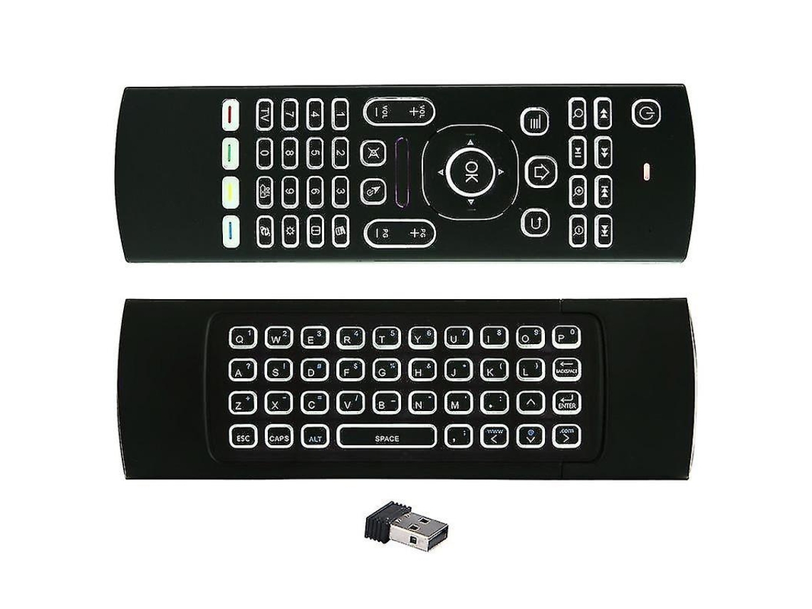 Mando TV CROWNED (Mx3 Wireless Qwerty White Backlit 2.4Ghz Keybod Mouse Microphone)