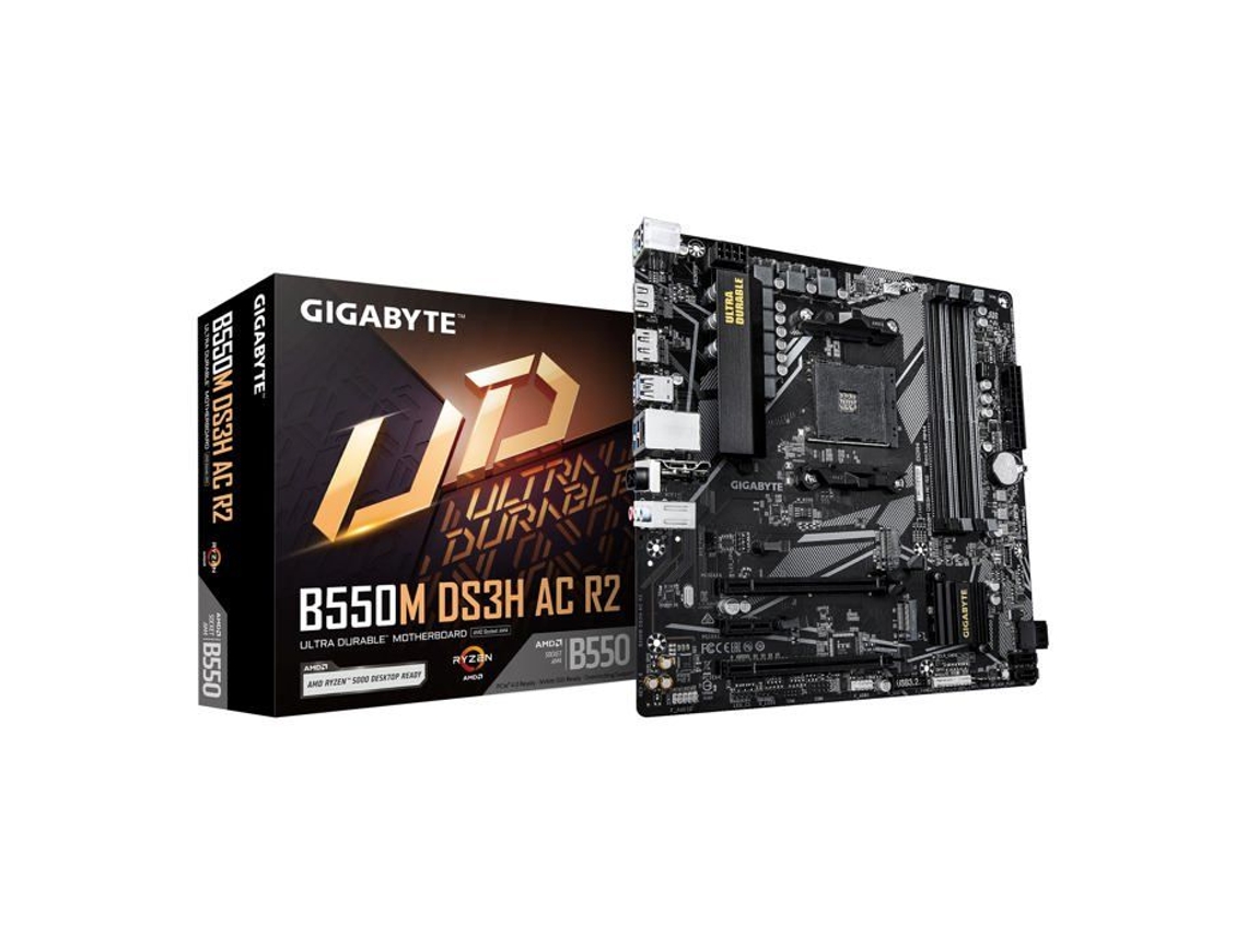 Placa Madre Gigabyte B550m Ds3h Ac R2 Amd Ryzen 5000 Wi Fi 5 Usb 3.2 Gen 1
