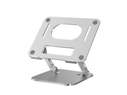 Soporte ajustable, plegable y regulable en altura para portátil con sistema de refrigeración para ordenadores de hasta 17 pulgadas (plateado) Czhhmart