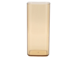 JILLIOPER Vaso cuadrado de vidrio para bebidas frías y calientes, vasos cuadrados de vidrio de alta calidad, cristalería transparente y artículos para beber, pe