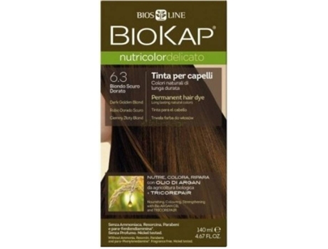 Tinte de Cabello BIOKAP 6.3 Rubio Dorado Oscuro (140 ml)