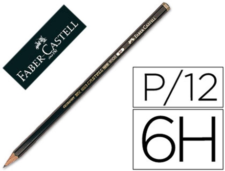 Lápis de Grafite Faber 9000 6H Unidade2