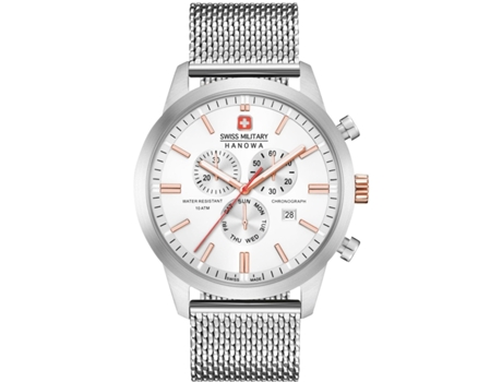 Reloj SWISS MILITARY HANOWA Hombre (Acero Inoxidable - Plateado)