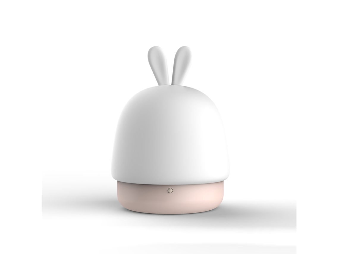 2026-lámpara De Noche Conejo Silicona Led Multifunción Protectora De Ojos Táctil Recargable Para Dormitorio Rosa
