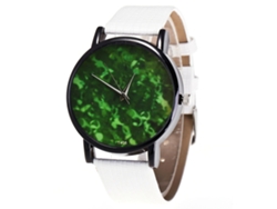 Reloj Analógico De Quartzo Con Correa De Piel Pu Unisex Para Ocio (blanco)