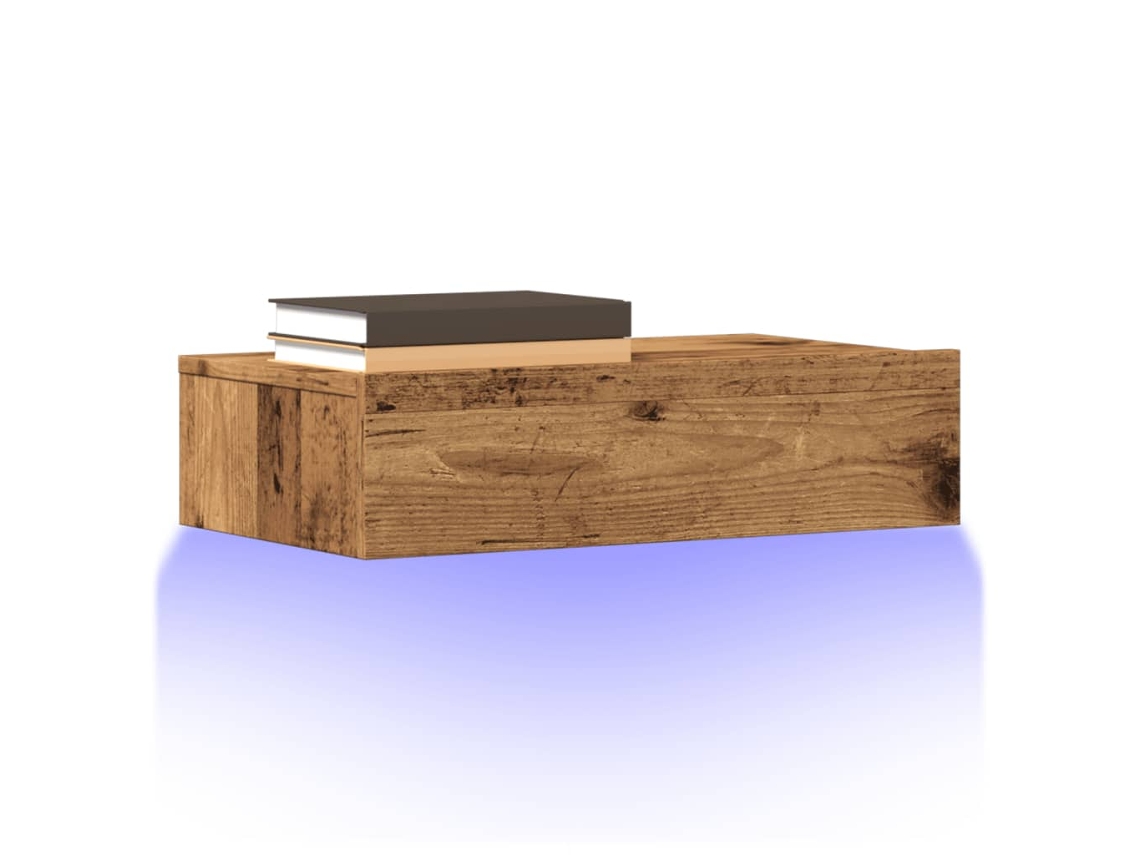Mueble de TV | Mueble de TV | Mueble de TV con luces LED 60x35x15,5 cm Madera Vieja