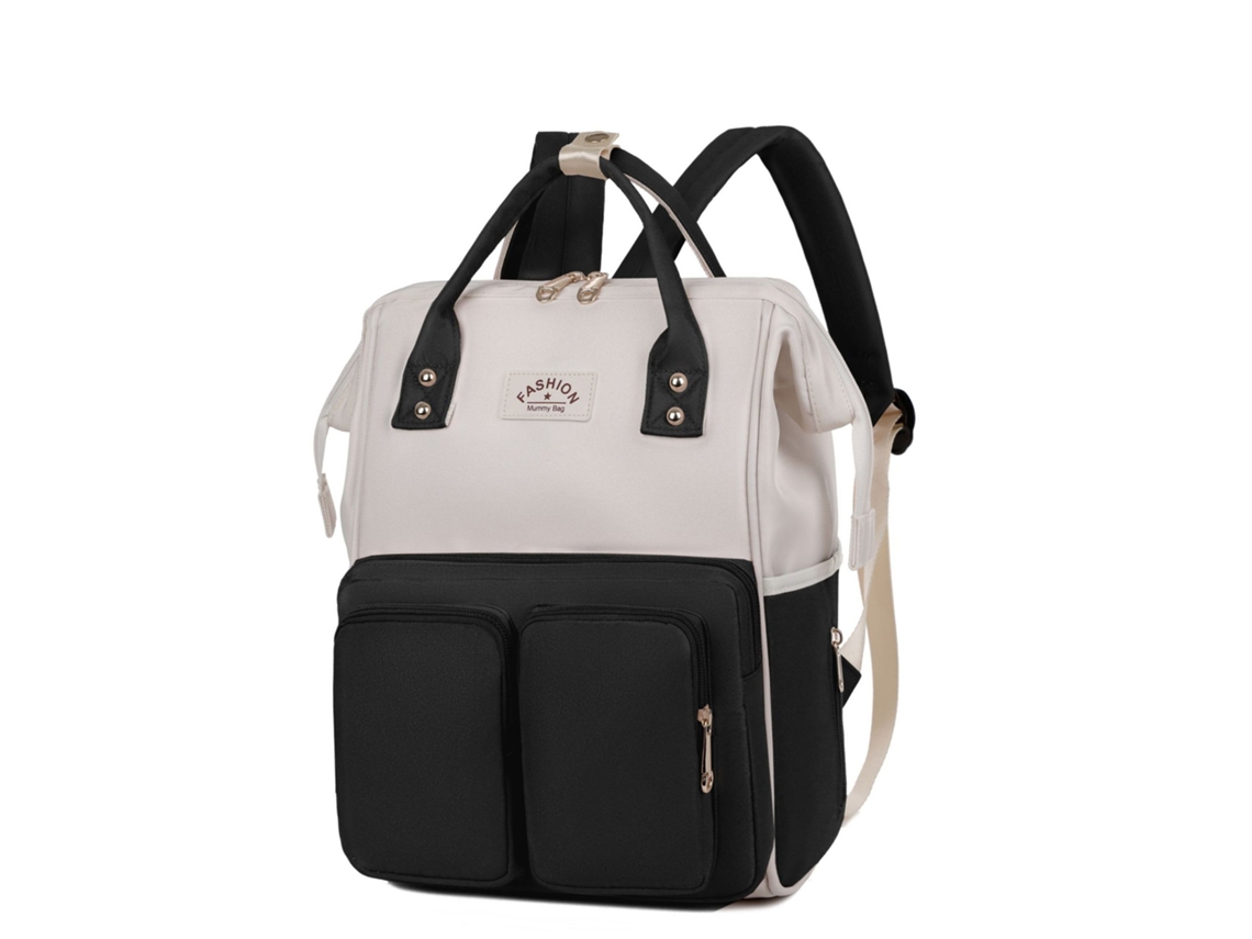 Mochila para pañales de bebé, bolsa de viaje grande, esencial para recién nacidos, negra, Hexinyigjly