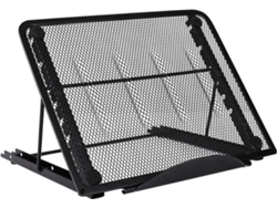 Soporte para portátil - Soporte ventilado multiángulo - Soporte plegable de acero inoxidable para tablet - Negro - 24,2 x 19,2 cm