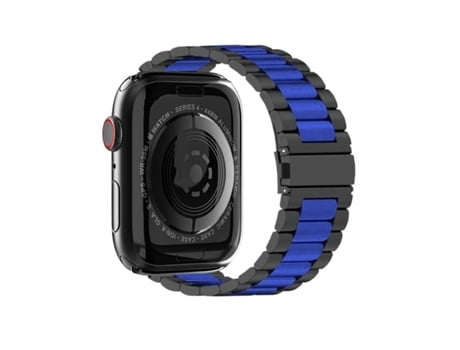 Correa Acero Inoxidável Adaptable Negro y Azul para Apple Watch Series 5 44Mm