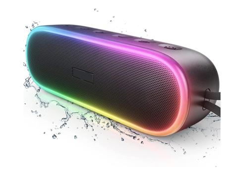 Altavoz CHRONUS Cabezal de ducha inalámbrico impermeable Ipx7 portátil alto de 20W con luces Bass Bo