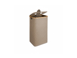 Relaxdays Contenedor De Botellas De Reciclaje 100 L, Bolsa Lavable, Hbt 70 X 42 X 34 Cm, Con Tapa, Fieltro, Beige