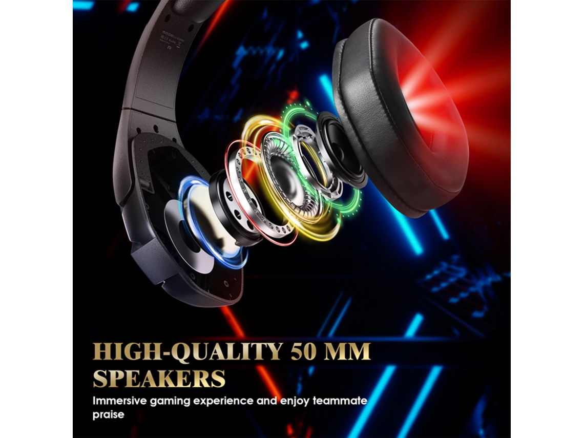 Kotion Each G3000 Auriculares Para Juegos De 3,5 Mm Con Micrófono, Cancelación De Ruido, Luz Led Rgb, Control De Volumen Para Ps5, Ps4, Portátiles, T