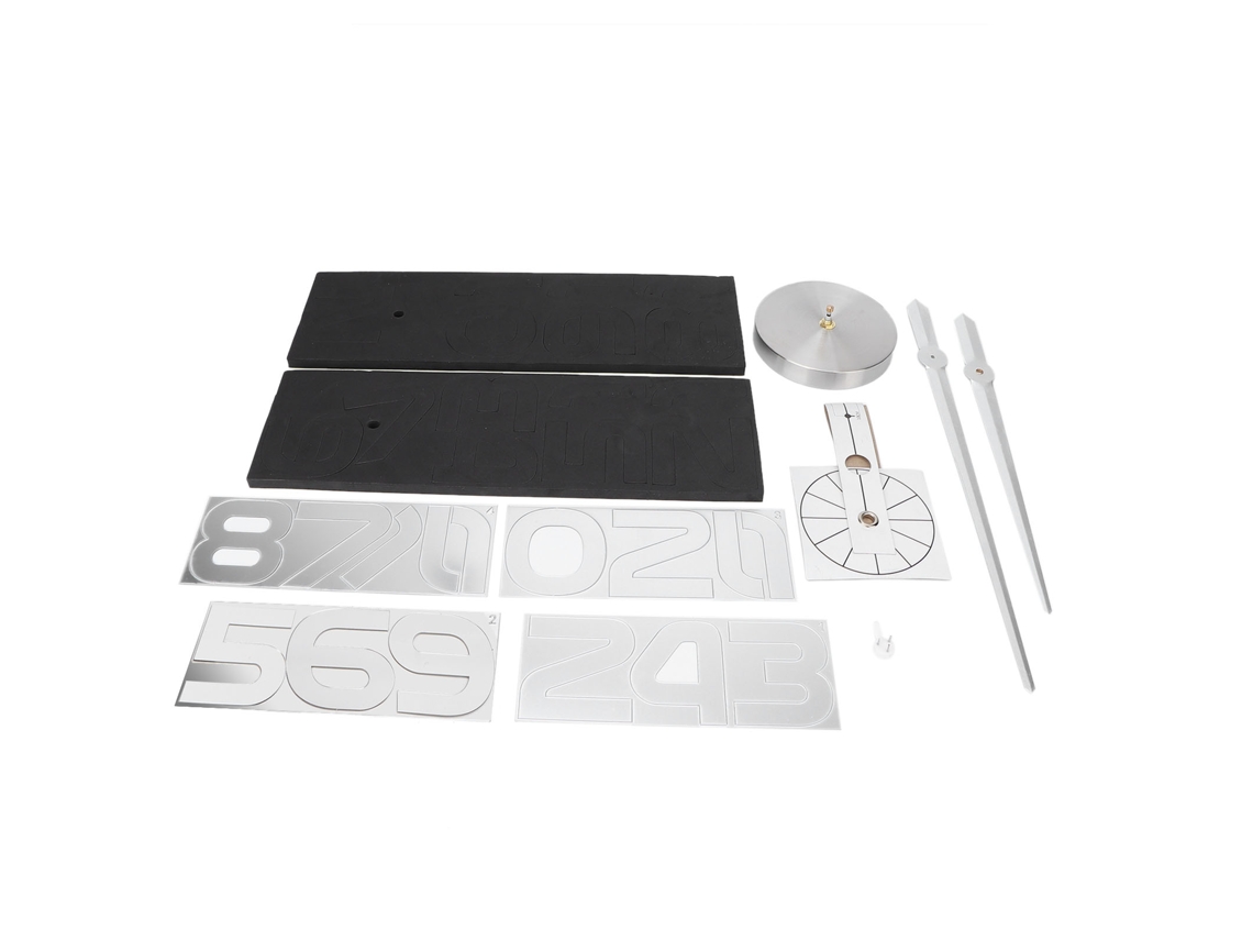 Reloj de pared silencioso de acrílico con espejo de Baok, sin marco, autoadhesivo, para armar uno mismo, ideal para la decoración de mesas y salas de estar.
