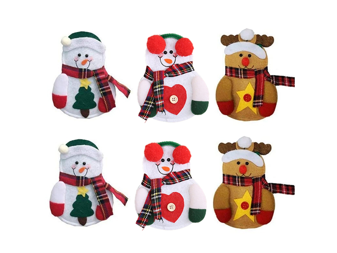 Porta cubiertos de cocina, decoración para fiesta de Navidad RNEMITERY