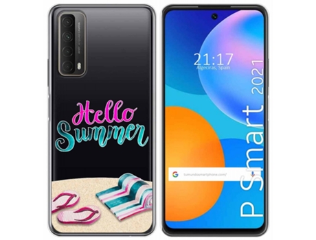 Carcasa Huawei P Smart 2021 TUMUNDOSMARTPHONE Dibujos Transparente Multicolor